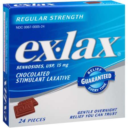 EX-LAX Chocolated Stimulant Laxative 24 Count, PK36 44054601